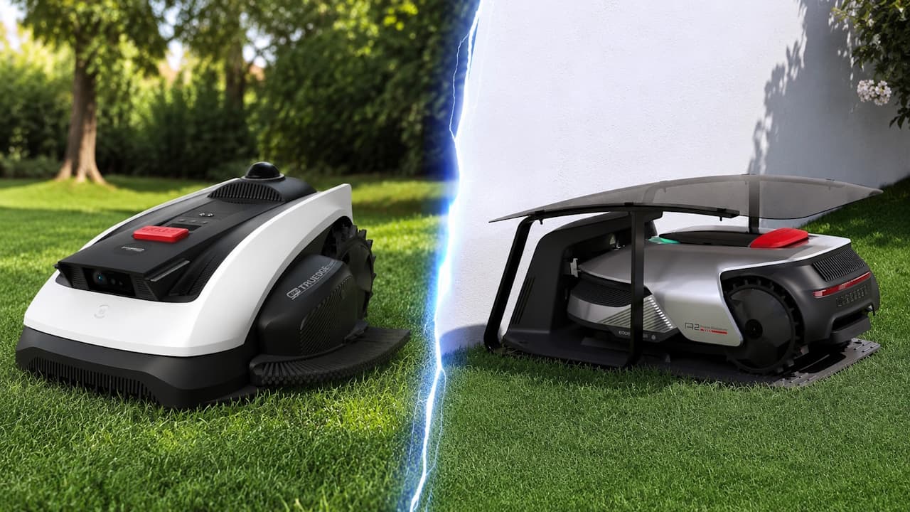 ECOVACS Goat O1200 vs DREAME A1 Pro: роботы-газонокосилки без периметрального провода, LiDAR против OmniSense до 2000 м²